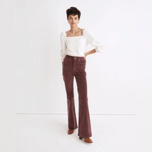 Madewell Perfect Vintage Flare Pant: Corduroy Edition in Vintage Mulberry